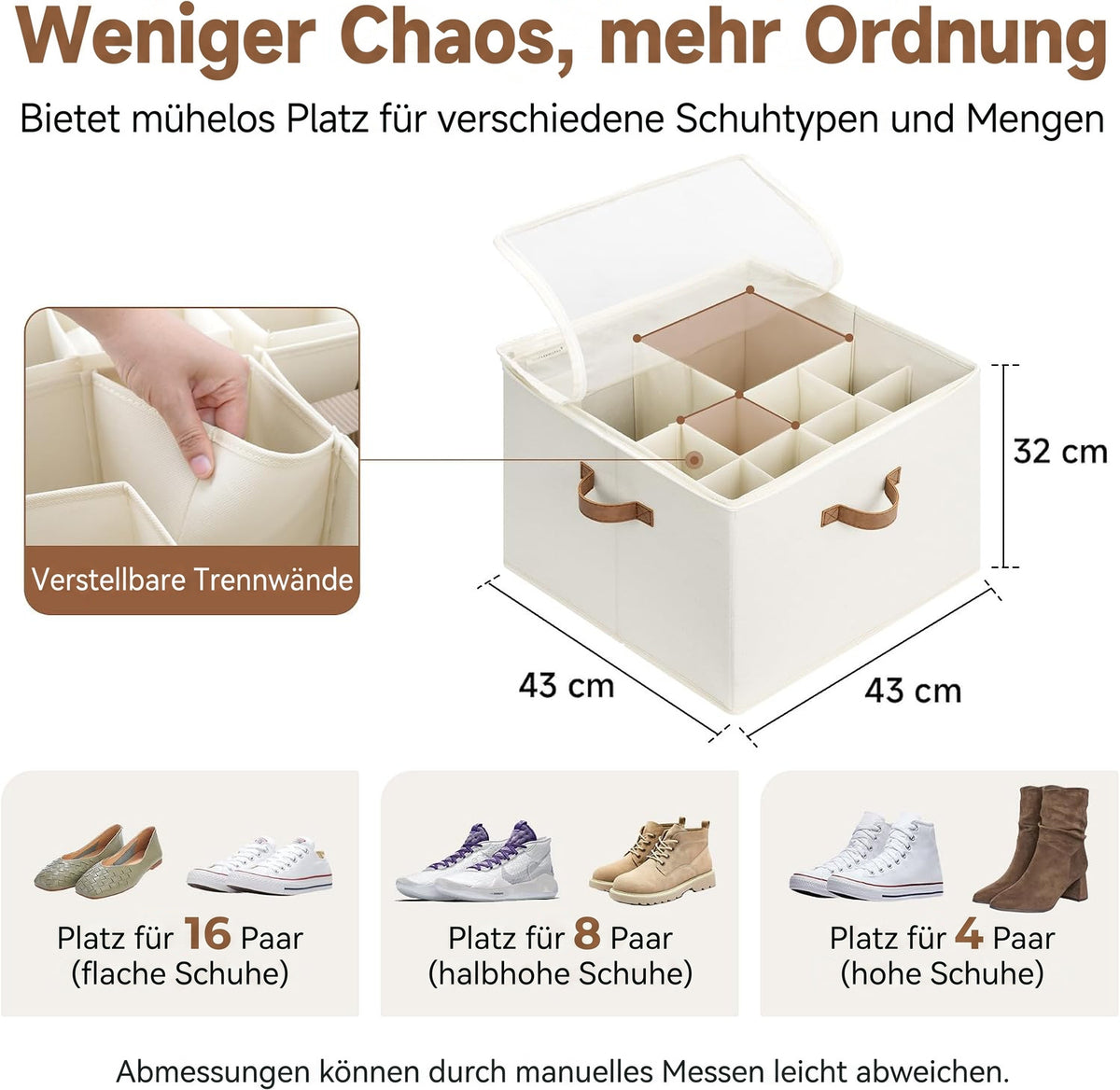 Stapelo – Verstellbare Aufbewahrungsbox für Schuhe & Kleidung